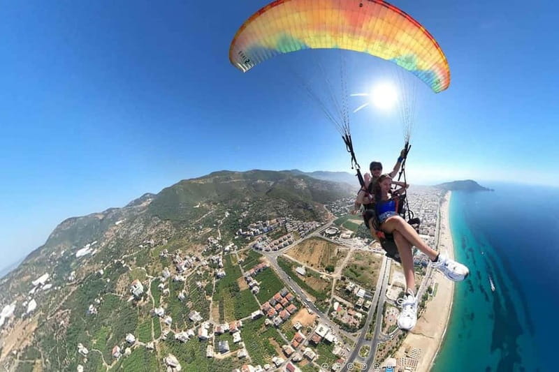 Alanya: Tandem Paragliding with Beach and Castle Views - Preparing for takeoff above Alanya