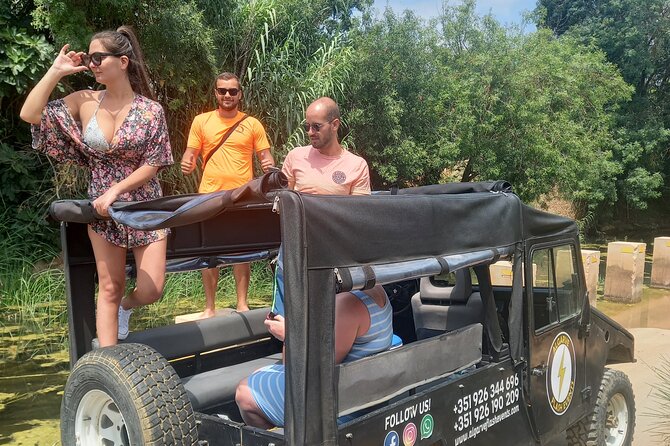 Albufeira Safari Tour with Waterfall<em>, Castle and Villages – Key points at a glance’ /></p>
<ul>
<li><strong>An open-top 4×4 gives you wide views</strong> as you leave Albufeira and head into the hills.</li>
<li><strong>Paderne combines a castle and Roman bridge</strong> in a short, history-focused stop.</li>
<li><strong>Alte offers a traditional village visit</strong> with time to walk and look around.</li>
<li><strong>Queda do Vigario provides the longest stop</strong>, with about an hour for the waterfall and possible wild swimming.</li>
<li><strong>Local tastings are included</strong>, covering honey, fruit jams, spirits, and liquors.</li>
<li><strong>The private format suits small groups</strong>, with a custom pace and pickup options outside Albufeira by arrangement.</li>
</ul>
<h2>Leaving Albufeira for the hills</h2>
<p>, Castle and Villages – Leaving Albufeira for the hills’ /></p>
<p><p>This tour is a useful change of rhythm from a beach holiday. Albufeira is known for its coast, restaurants, and busy resort areas, but the interior of the Algarve gives you a different view of the region. Here, the focus shifts to villages, old stonework, countryside roads, and outdoor stops.</p>
</p>
<p><p>You ride in an open-top 4×4, which is a big part of the experience rather than just a way to get from place to place. You get unobstructed views from the back, and the higher seating position should make it easier to look across the surrounding countryside as you travel.</p>
</p>
<p><p>The trade-off is exposure to the weather. A sunny day can make the vehicle pleasant, but wind can make the back seats chilly. One useful tip from a past outing is to carry a jacket even outside the cooler months. You should also bring a drink, since lunch is not part of the price.</p>
</p>
<p><p>The tour lasts about four hours, so it fits neatly into a morning or afternoon. Since it is private, you are not working around a large group’s timetable. That matters most at the waterfall, where some people will want to spend their time in the water while others will prefer photos and a quiet walk.</p>
</p>
<div class="twil" style="margin: 20px 0; padding: 15px 0;"><p>A few more castle visits around Portugal worth a look</p><ul style="margin: 10px 0; padding-left: 0; list-style: none;"><li style="margin: 0 0 12px 0; padding: 0 0 12px 0; border-bottom: 1px solid #E4E9EF; line-height: 1.4;"><a href="https://castletourer.com/albufeira-safari-exploring-villages-churches-castle-farm/">Albufeira Safari exploring villages, churches, castle & farm</a><br><span style="font-size: 0.82em; color: #536E8E;"><span style="color: #C8102E;">★</span> 4.5 &nbsp;&middot;&nbsp; 18 reviews</span></li><li style="margin: 0; padding: 0; border-bottom: none; line-height: 1.4;"><a href="https://castletourer.com/desert-safari-luxury-fortress-dinner-camel-ride-dune-bashing/">Desert Safari: Luxury Fortress Dinner, Camel Ride & Dune Bashing</a><br><span style="font-size: 0.82em; color: #536E8E;"><span style="color: #C8102E;">★</span> 5.0 &nbsp;&middot;&nbsp; 929 reviews</span></li></ul></div><h2>Paderne Castle and the Roman bridge</h2>
<p><img width="670" height="446" decoding="async" src=