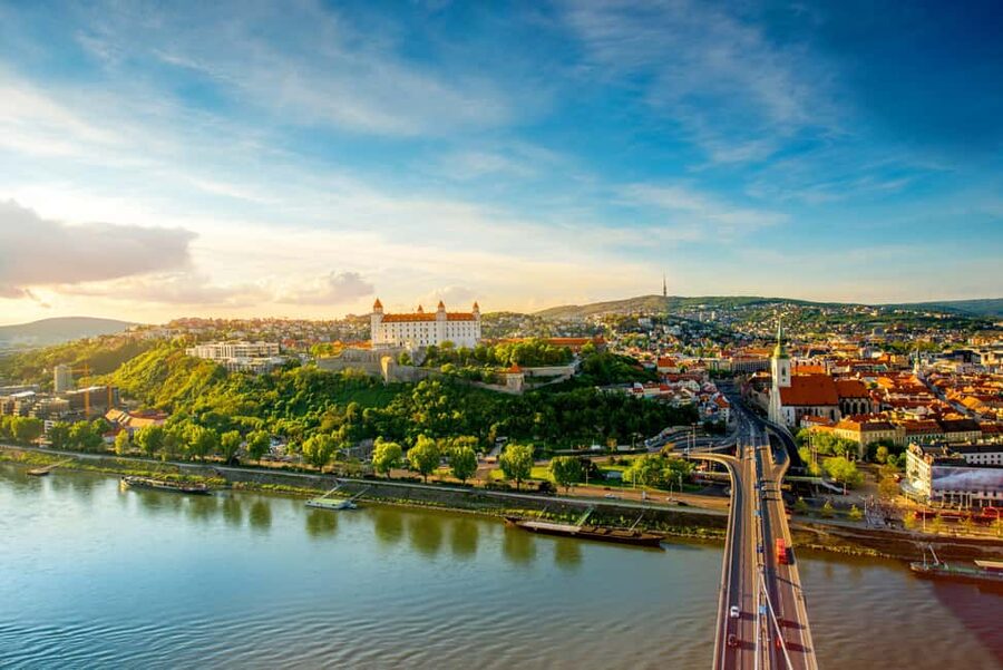 Bratislava: Slovakia Castle Photography Tour & Wine Tasting - Bratislava Castle starts the day above the Danube