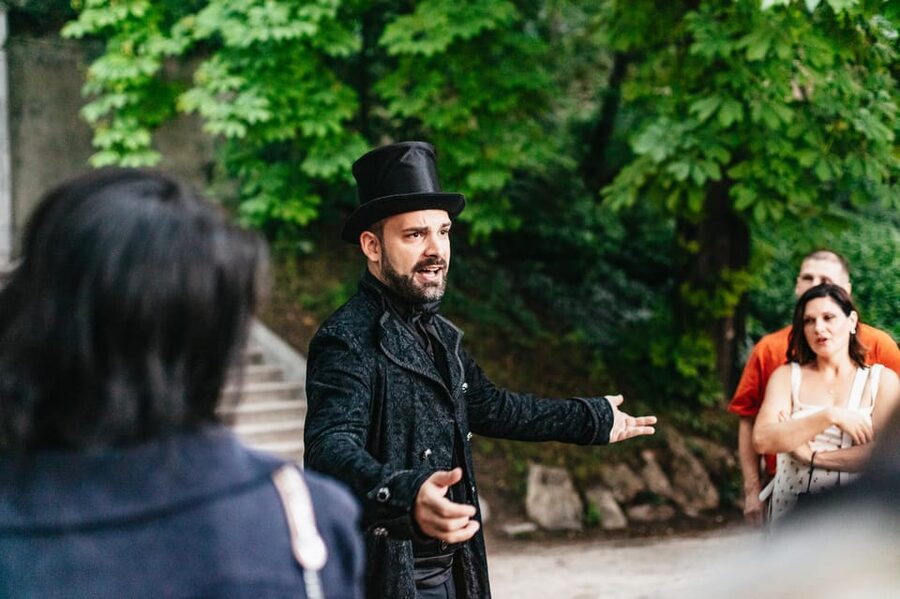 Budapest: Buda Castle District Vampires and Myths Night Tour - Matthias Church after dark