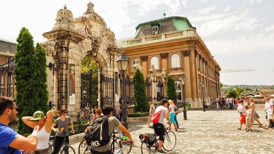 Budapest & Buda Castle e-Bike Tour with a local guide - Crossing the Chain Bridge toward Buda