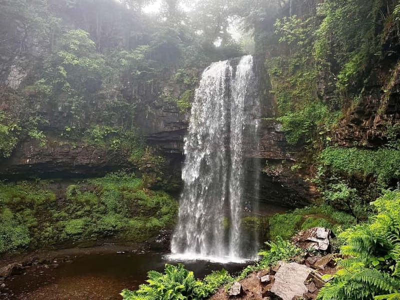 Cardiff: Waterfalls, Mountains & Castles Day Tour - Walking to Henrhyd Falls