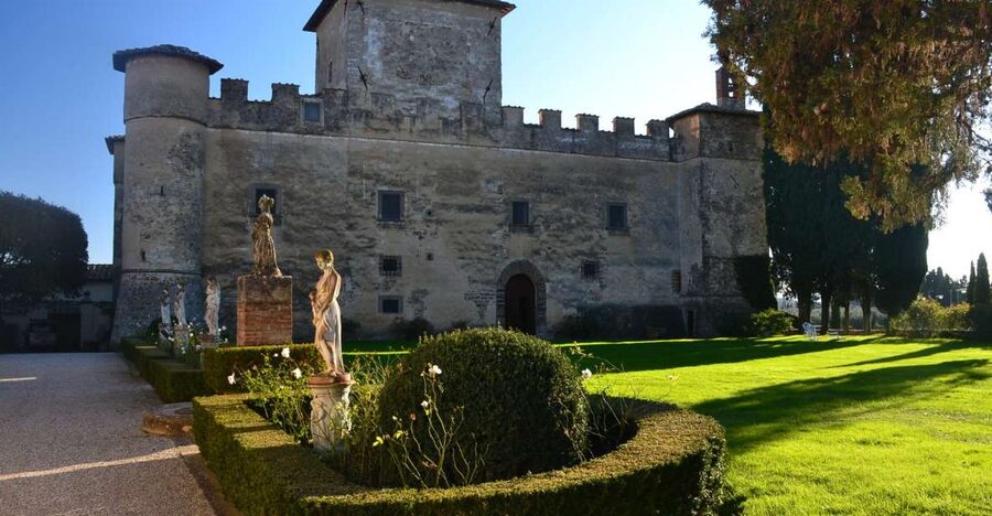 Chianti Rufina: Wine Tour in Castle & Historical Villa - The first estate: castle walls and Chianti tradition