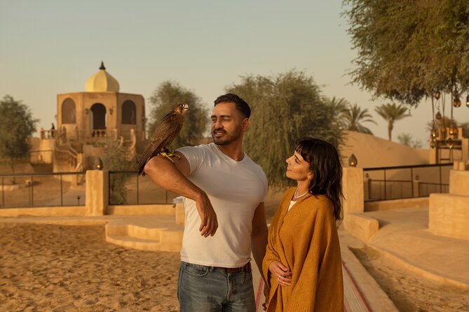 Desert Safari: Luxury Fortress Dinner, Camel Ride & Dune Bashing - Sunset photos provide the quietest moment