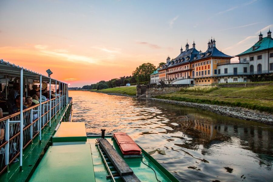 Dresden: Elbe River Cruise to Pillnitz Castle - Dresden old town from the Elbe