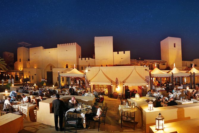 Dubai: Luxury Desert Fortress Dinner, Camel Ride & Live Shows - Leaving Dubai for the fortress