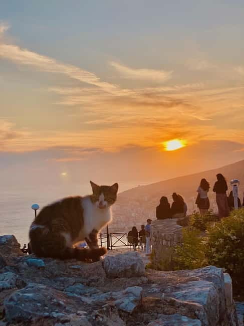 From Ksamil & Sarande: Blue eye & Lekursi Castle SUNSET - Key points at a glance