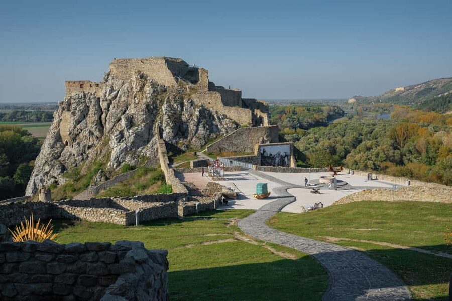 From Vienna: Bratislava & Devin Castle Day Tour with Photo - Devin Castle above two rivers