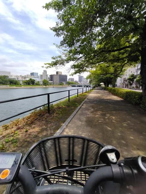 Hiroshima: Peace Park, Castle, and Mitaki Temple E-Bike Tour - Riverside riding connects the city’s major sights