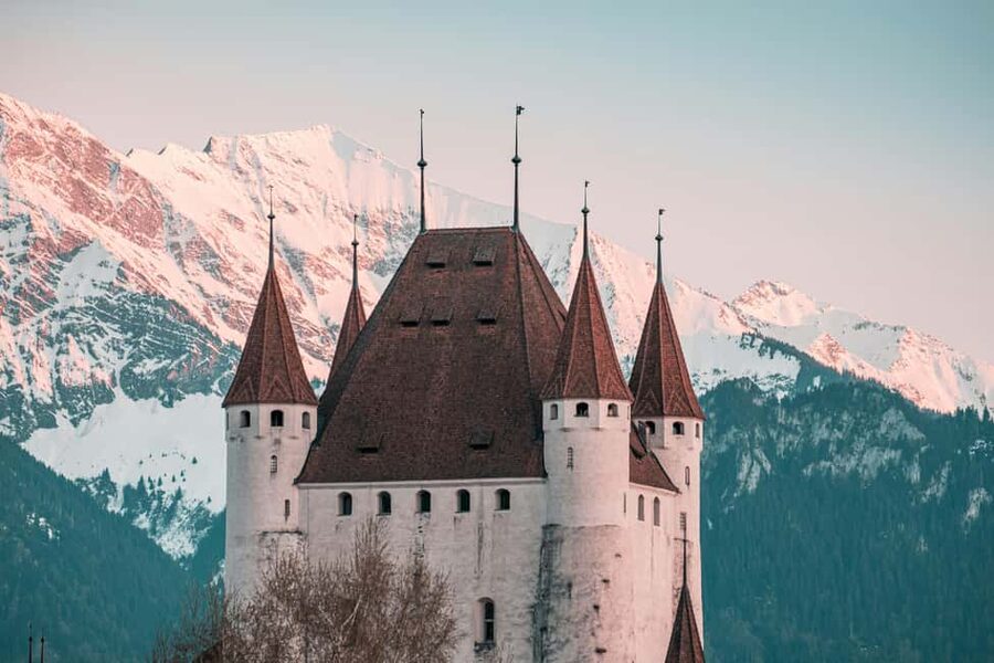 Interlaken: Lake Thun Castles Tour with Entry Tickets - Thun Castle and its towers over the old town