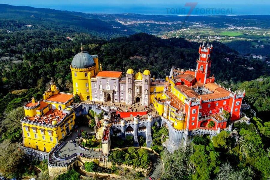 Lisbon: Pena Palace, Moorish Castle, Monserrate & Cabo Roca. - Pena Palace is the colorful headline act