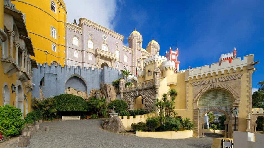 Lisbon: Sintra, Pena, Moorish Castle, Cabo Da Roca & Cascais - Pena Palace and its colorful royal setting
