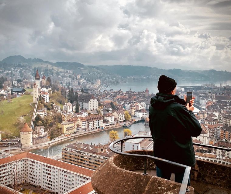 Lucerne CH Tour: Cheese, Chocolate, Chapel Bridge & Chateau - Chapel Bridge and the Water Tower: Lucerne’s essential view