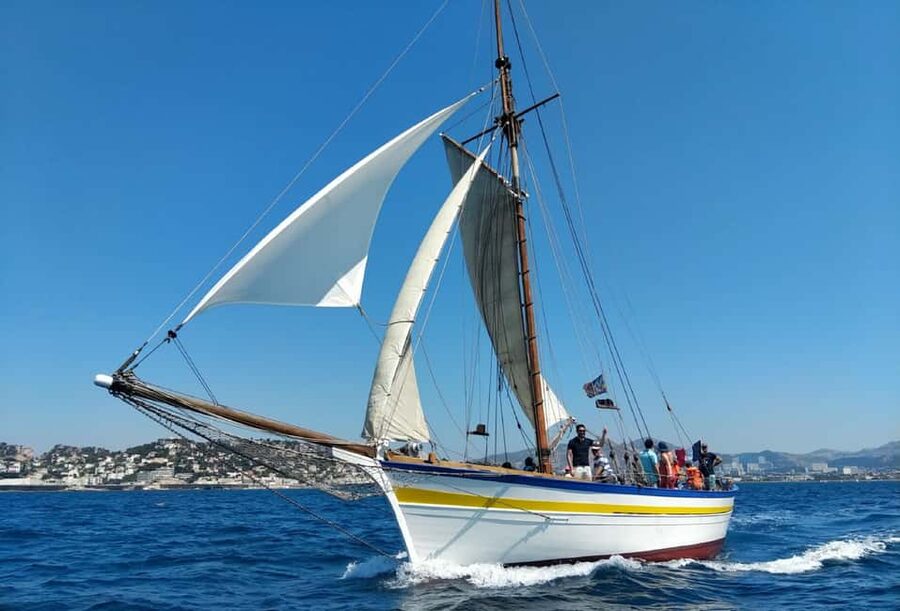 Marseille: Château d'If and Frioul Calanques Sailing Cruise - A cove stop for swimming and snorkeling