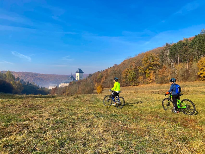 Mountain Biking Full Day Trip to The Karlstejn Castle - Reaching Karlstejn Castle after the ride