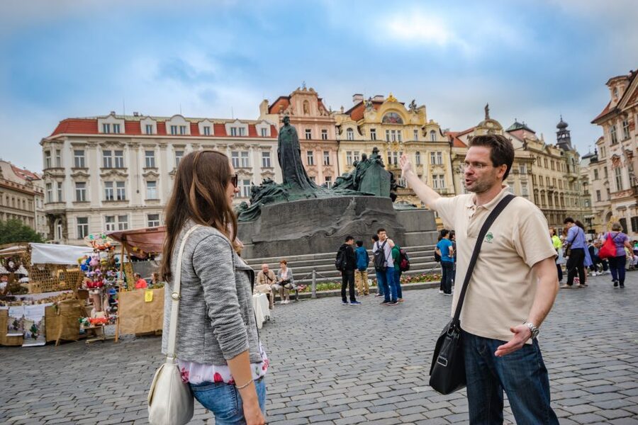 Prague: 3-Hour Walking Tour of Old Town & Prague Castle - Hradčany Square and the first castle views