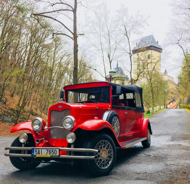 Prague: Fairytale Karlstejn Castle in Retro-Style Car - The castle’s story gives the visit purpose