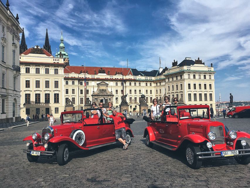 Prague: Fairytale Karlstejn Castle in Retro-Style Car - Lunch at a local Czech restaurant