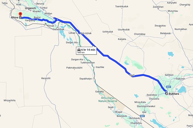 Private Bukhara-Khiva Transfer via Ancient Fortresses - Comfort, safety, and breaks