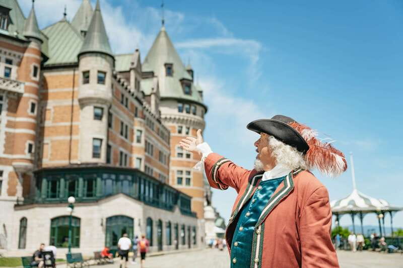 Quebec City: Guided Tour of Fairmont Le Château Frontenac - The Exterior Introduction Around Dufferin Terrace