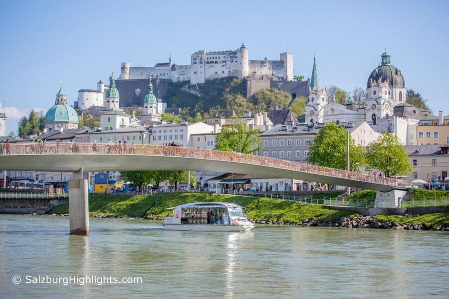 Salzburg: River Cruise & Best of Mozart Fortress Concert - Meeting at Franz-Josef-Kai for the Salzach cruise