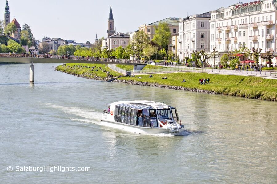 Salzburg: River Cruise, Dinner & Fortress Concert - Cruising south on the Salzach