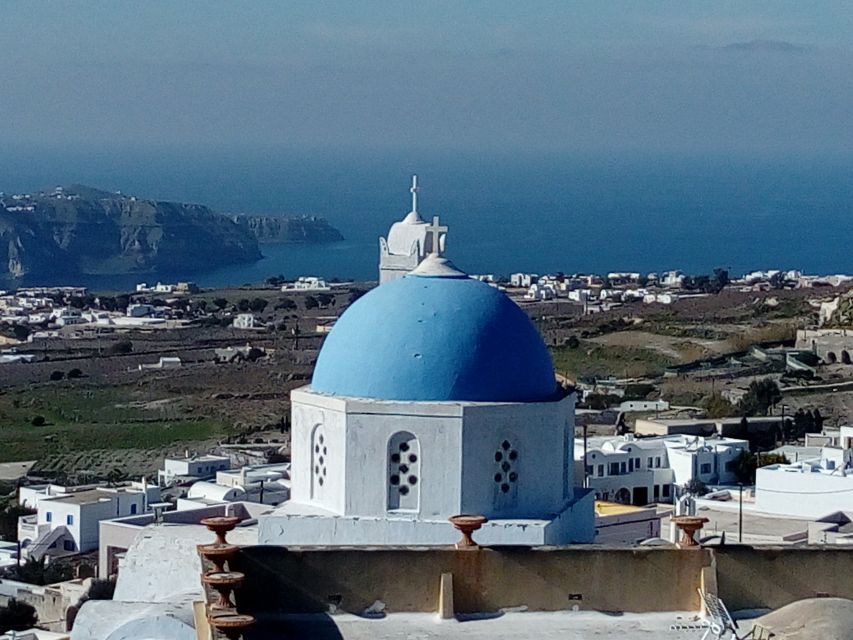 Santorini: Small-Group Highlights Tour of Venetian Castles - Firostefani and the classic blue-dome view