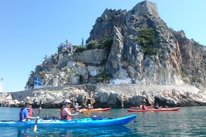 Sea Kayak Nafplio - Medieval Castles Tour - Looking up at Palamidi from sea level