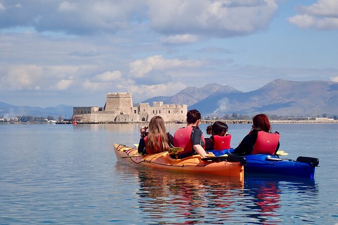 Sea Kayak Nafplio - Medieval Castles Tour - Paddling toward Bourtzi Island Castle