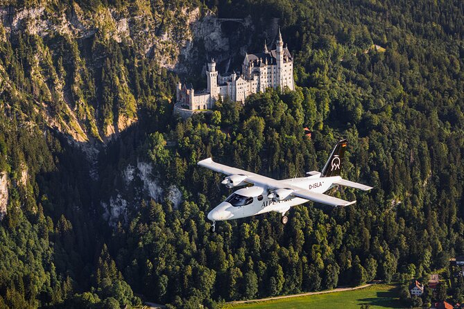 Sightseeing flight Zugspitze Neuschwanstein Castle Alps Munich Augsburg - Bavaria’s Five Lakes on the Way Back