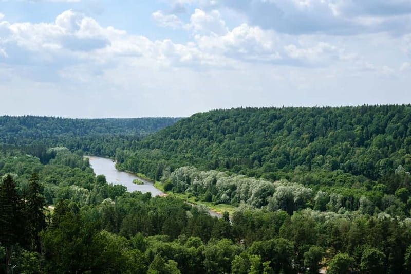 Sigulda Day Tour - Castle Ruins, Gūtmaņala Grotto, & More - Crossing the Gauja area by aerial cableway